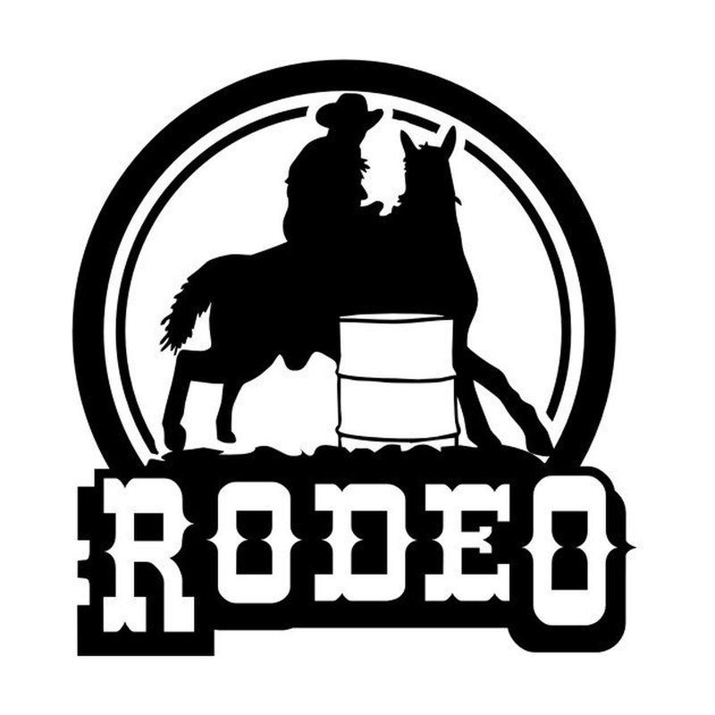 La course entre barils avec cowgirl et Rodéo ( No 2 ) / Barrel Racing with Cowgirl and Rodeo ( No 2 )