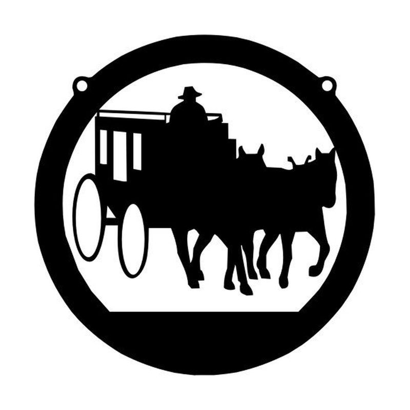 Emblème de diligence et chevaux / Horse Wagon Emblem