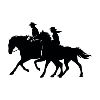Couple à cheval