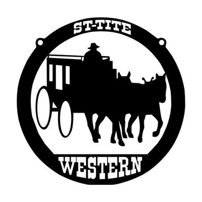 Emblème de diligence et chevaux avec Western de St-Tite / St-Tite Western Horse Wagon Emblem