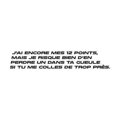 Avertissement colle moi pas trop près