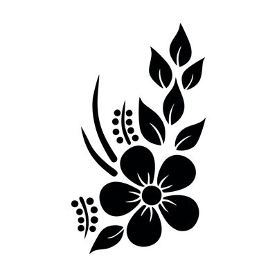 Feuilles et fleur
