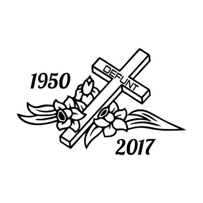 Croix personnalisée avec fleurs