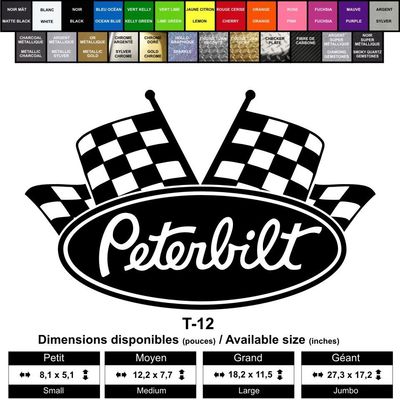 Peterbilt avec drapeaux de course / Peterbilt with Racing Flags
