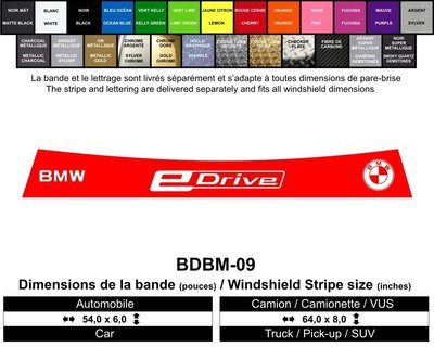 Bande BMW e Drive / BMW e Drive Windshield Decals