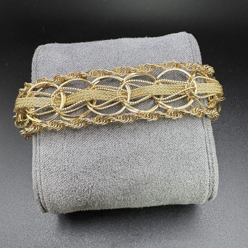 14K VINTAGE WHEAT BRACELET