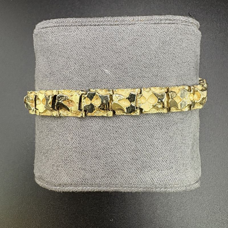 14K NUGGET LINK BRACELET