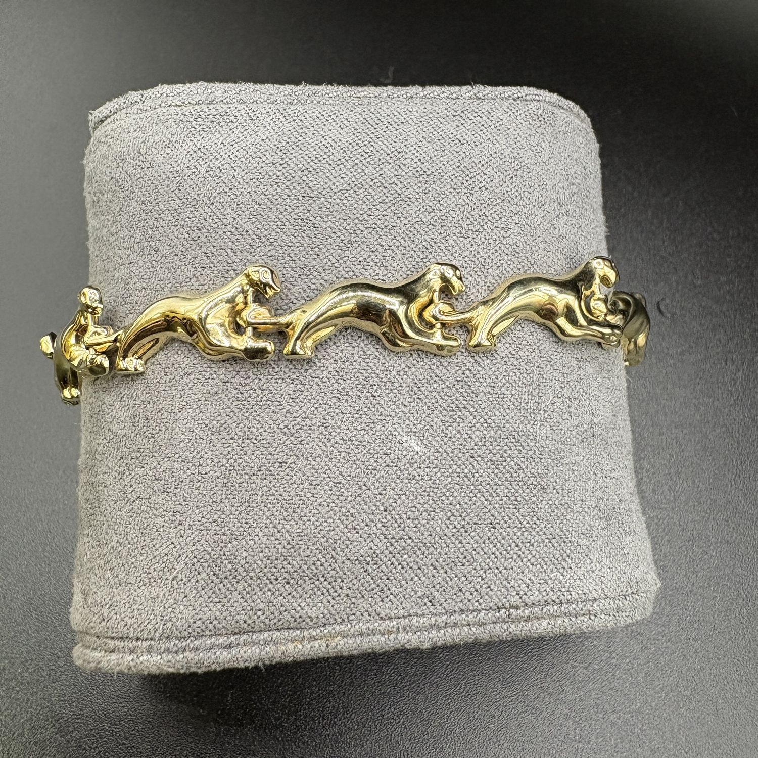10K PANTHER BRACELET 7.5"