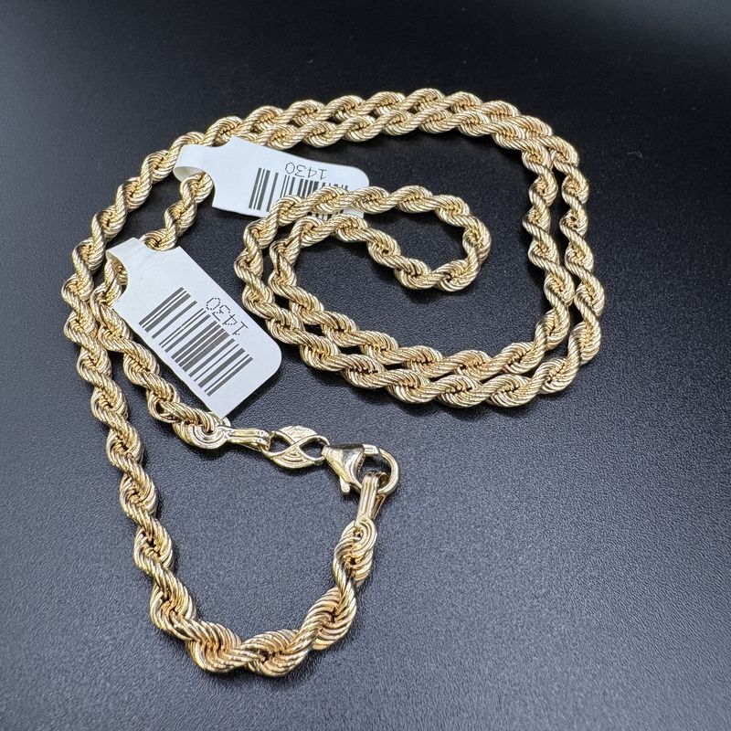 14K LARGE ROPE CHAIN 21&quot;