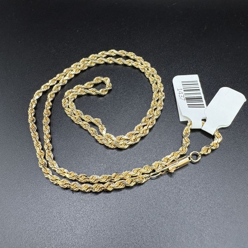 14K ROPE CHAIN 22&quot;