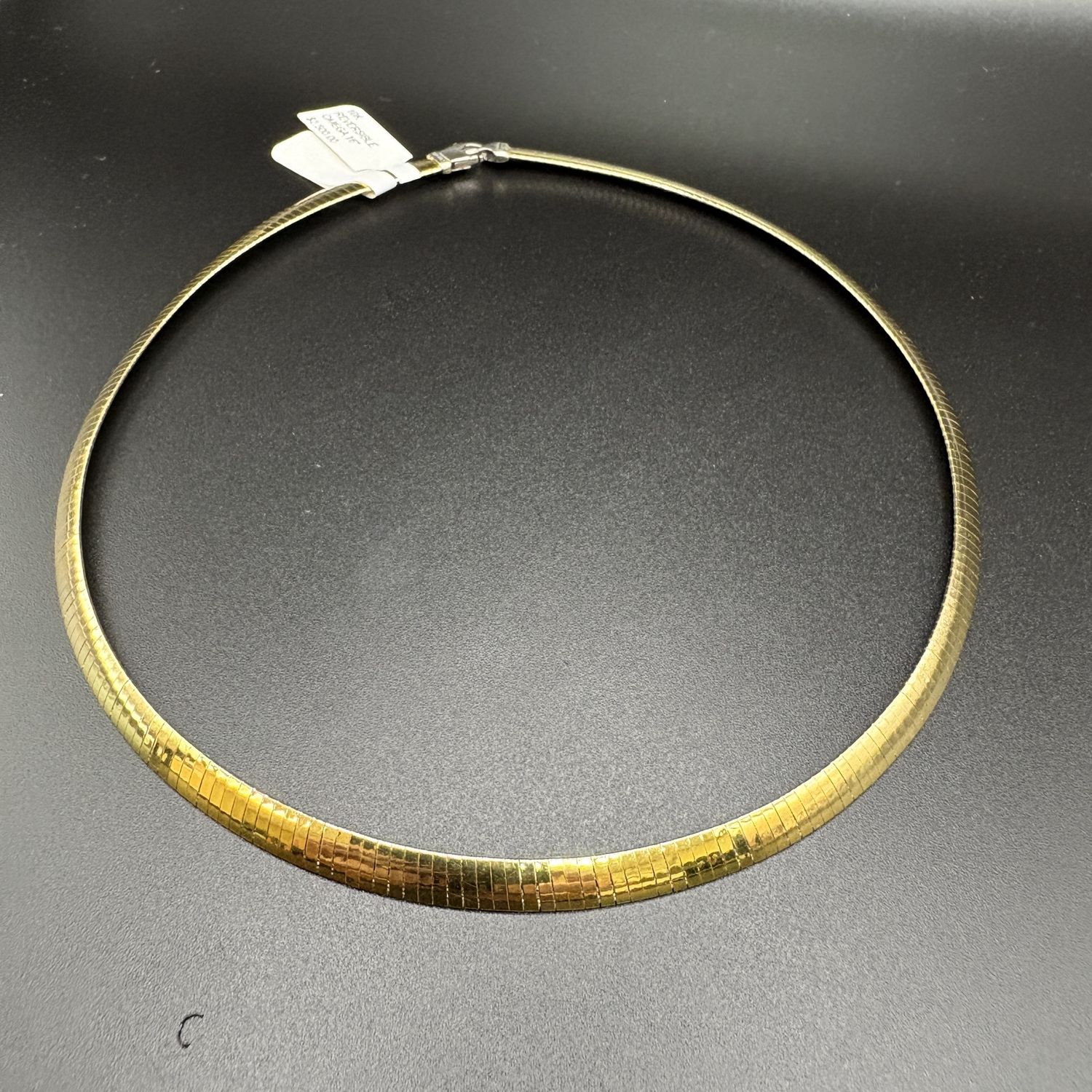 10K REVERSIBLE OMEGA 16" NECKLACE