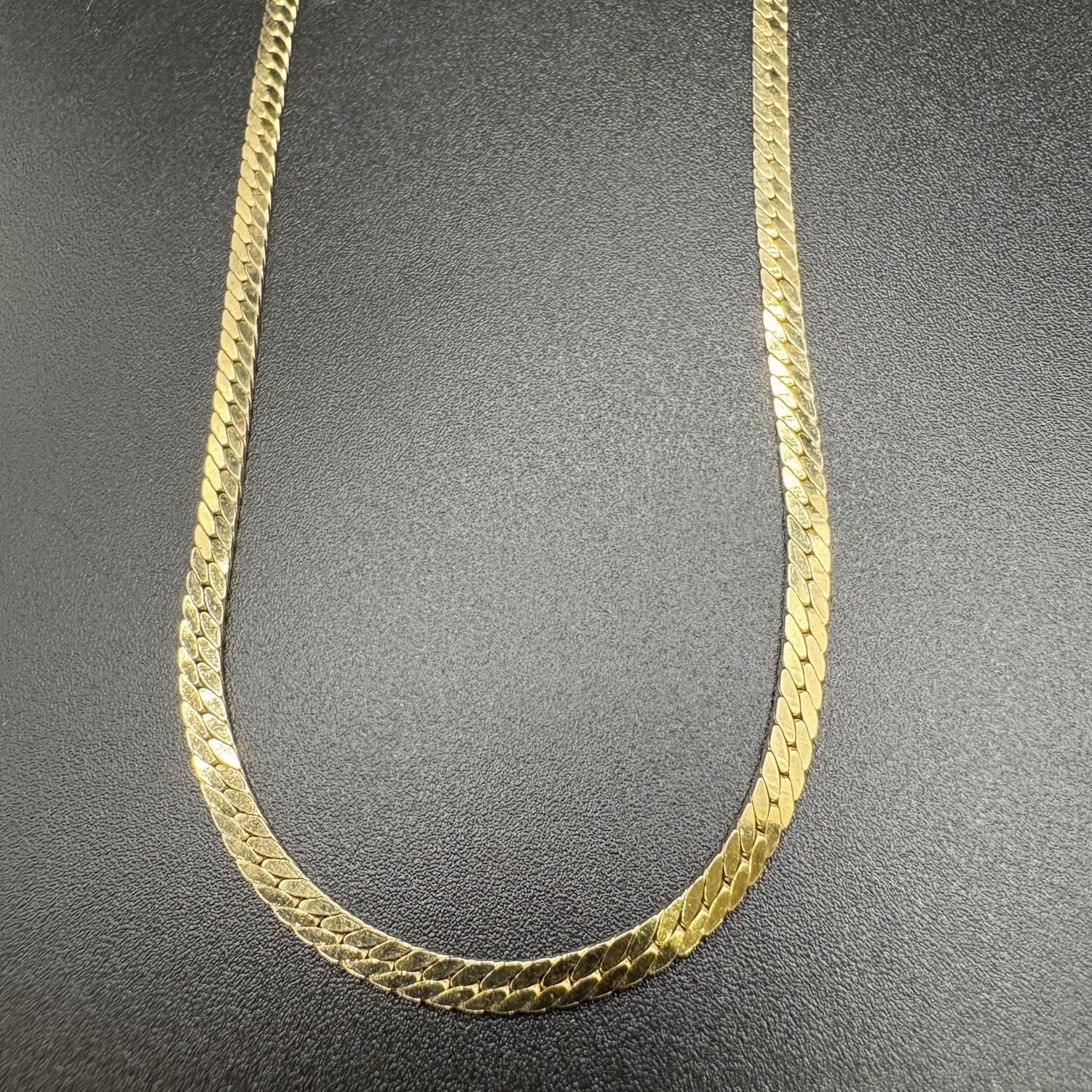 14K  THICK HERRINGBONE  CHAIN, 24 INCH LONG, 2.68MM WIDE, 12.7GRAMS