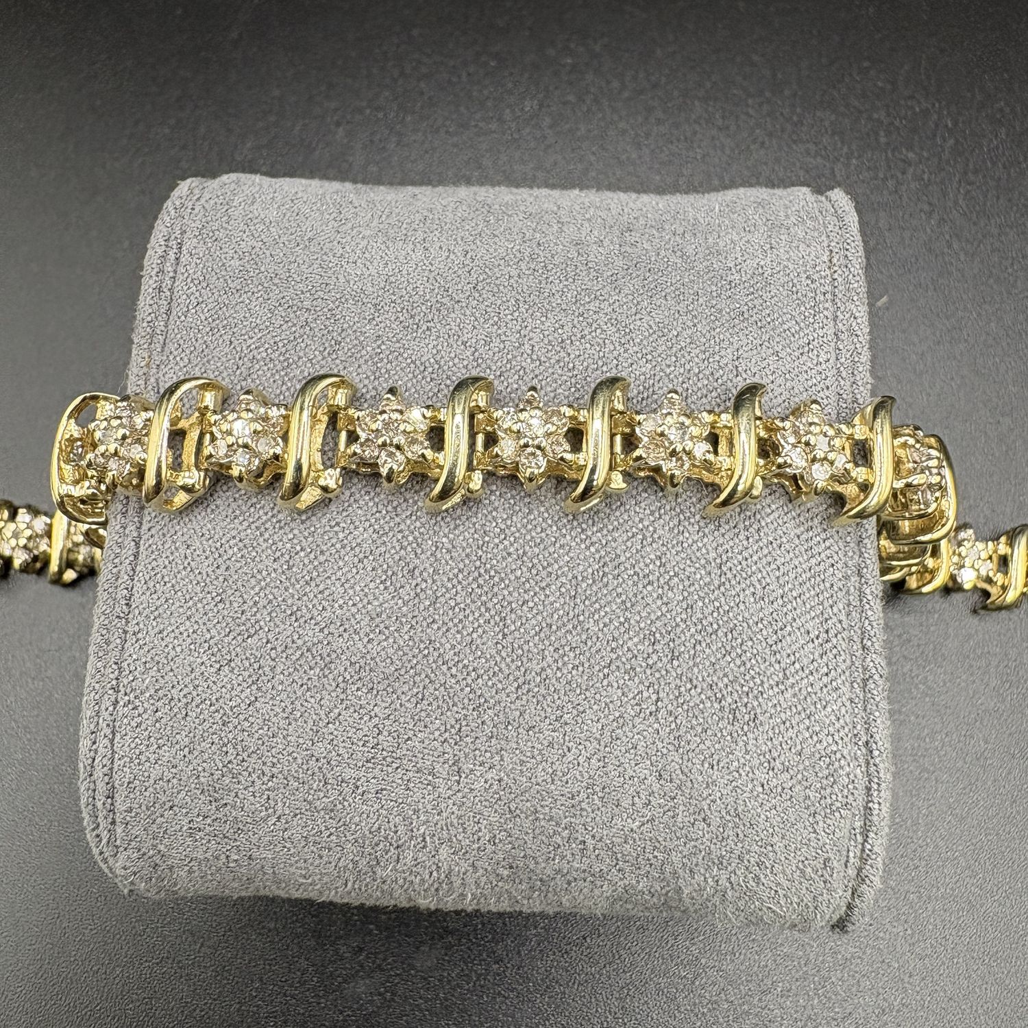 10K DIAMOND S-LINK TENNIS BRACELET