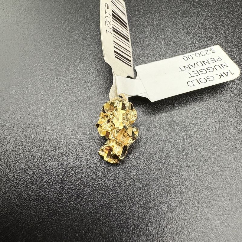 14K GOLD NUGGET PENDANT