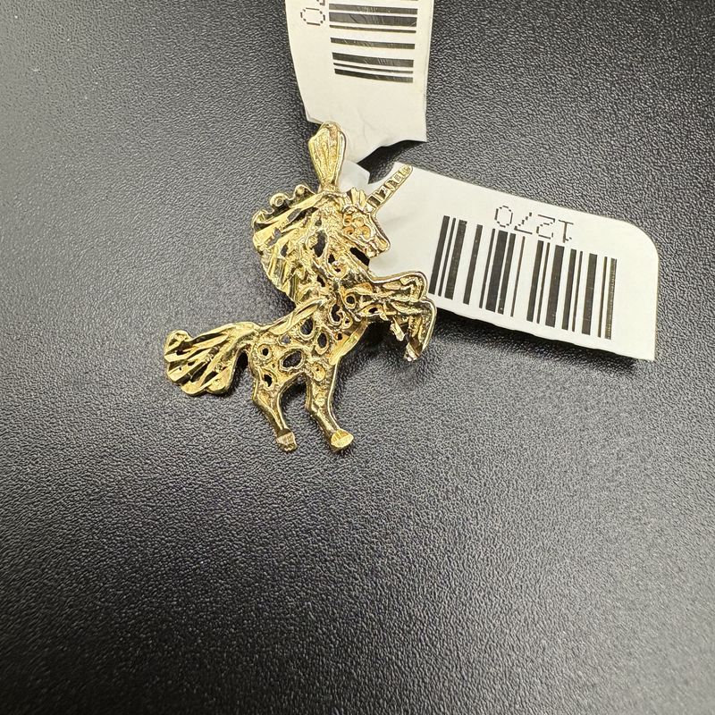 14K GOLD UNICORN PENDANT