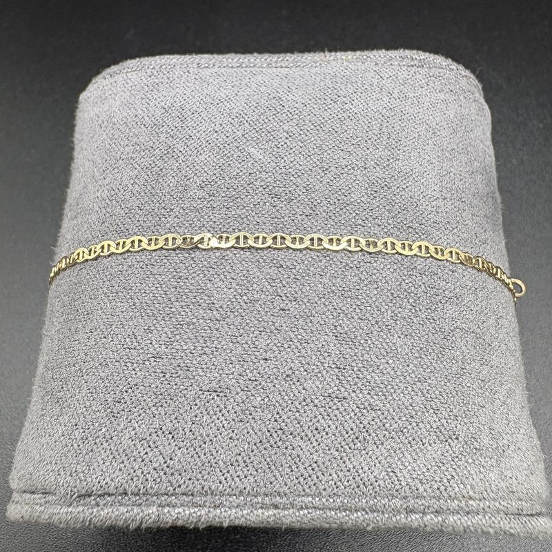 14KY ANCHOR BRACELET, 7 INCHES LONG, 1.8MM WIDE,0.78G