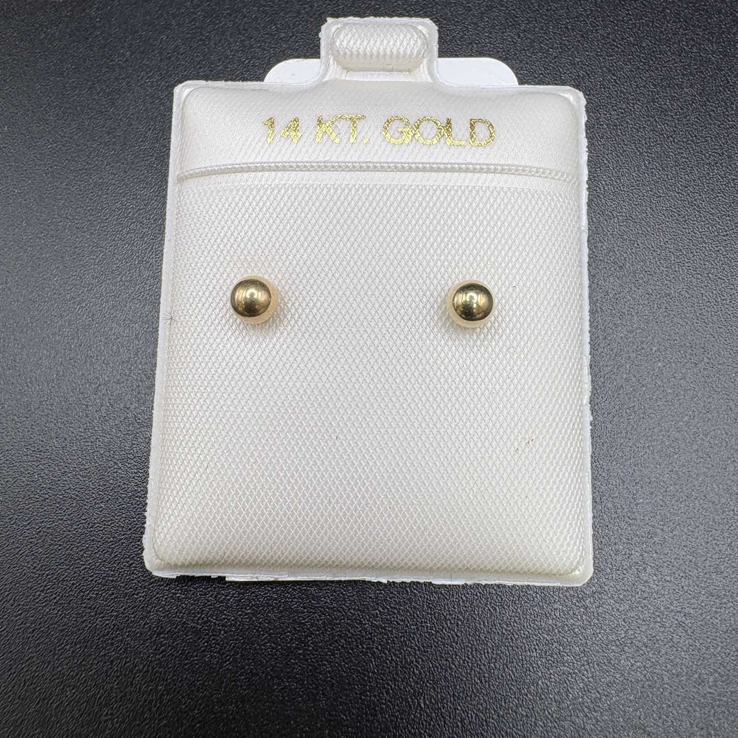 14K SMALL BALL STUD EARRINGS