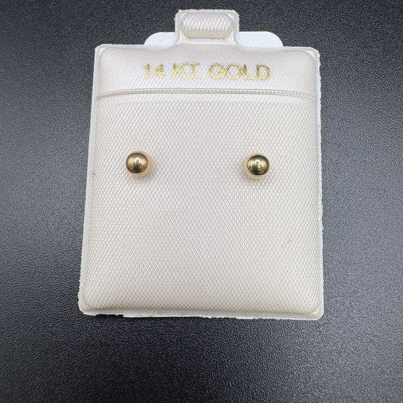 14K SMALL BALL STUD EARRINGS