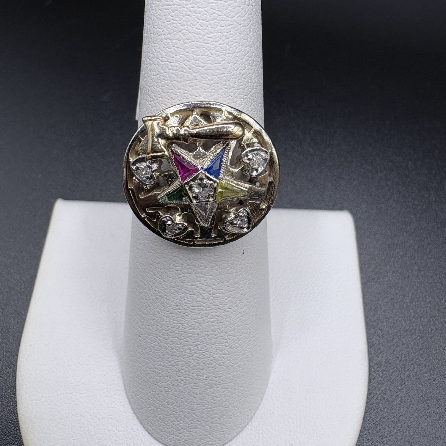 14K MASON ORDER OF EASTERN STAR RING SIZE 6