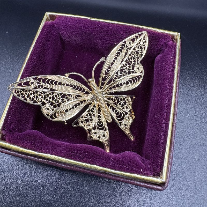 14K VINTAGE BUTTERFLY BROACH