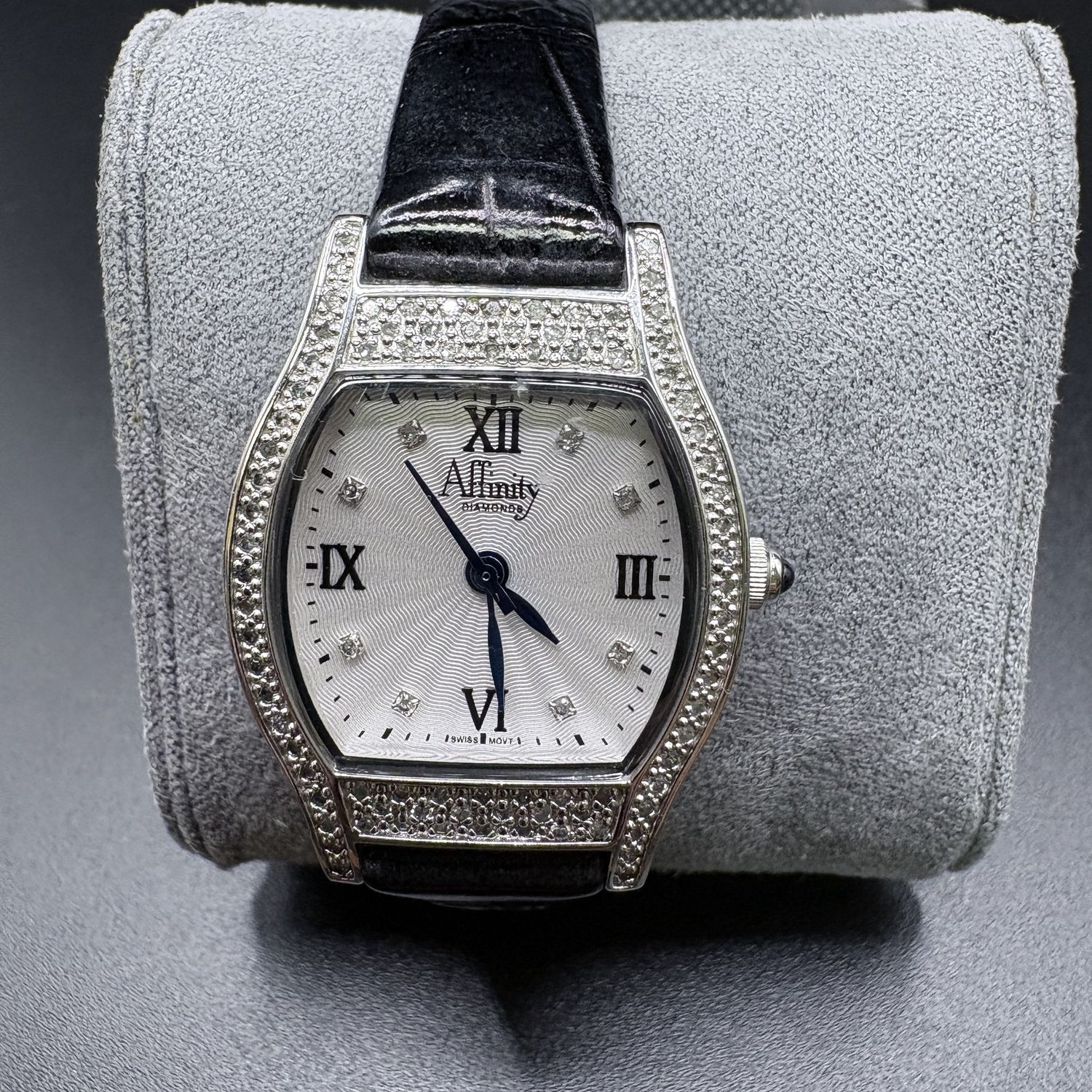 STERLING SILVER &amp; DIAMOND WATCH BY AFFINITY