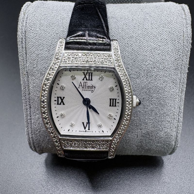 STERLING SILVER &amp; DIAMOND WATCH BY AFFINITY