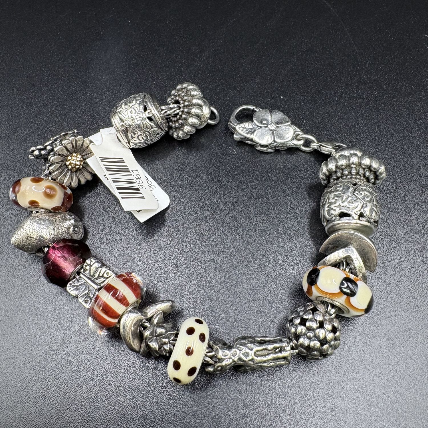 STERLING SILVER CHARM BRACELET BY TROLL