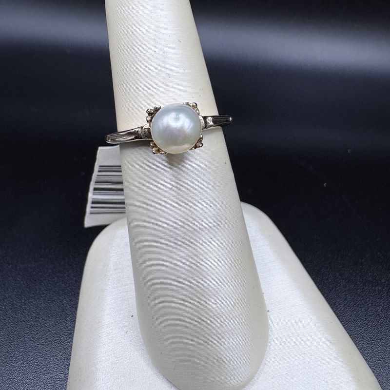 10K VINTAGE PEARL RING SIZE 5.5