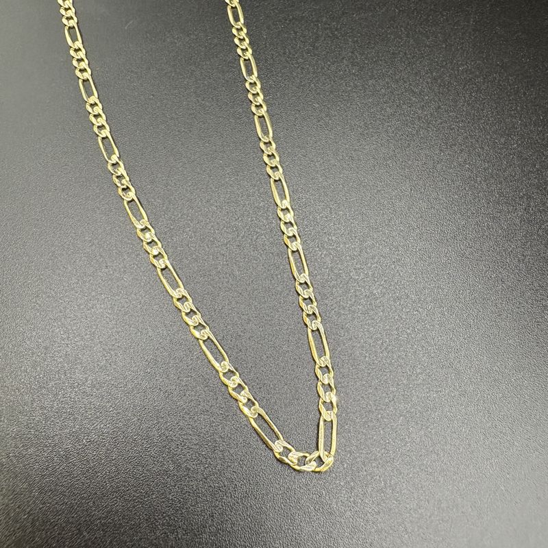 14K  2.5MM FIGARO 18&quot; CHAIN