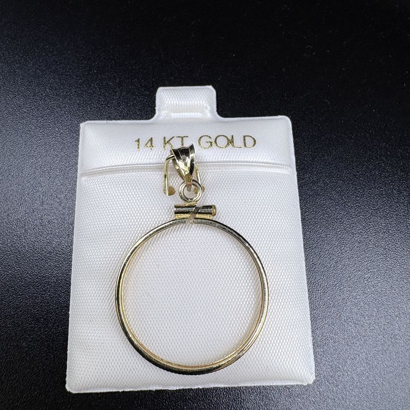 14K BEZEL PENDANT FOR COIN