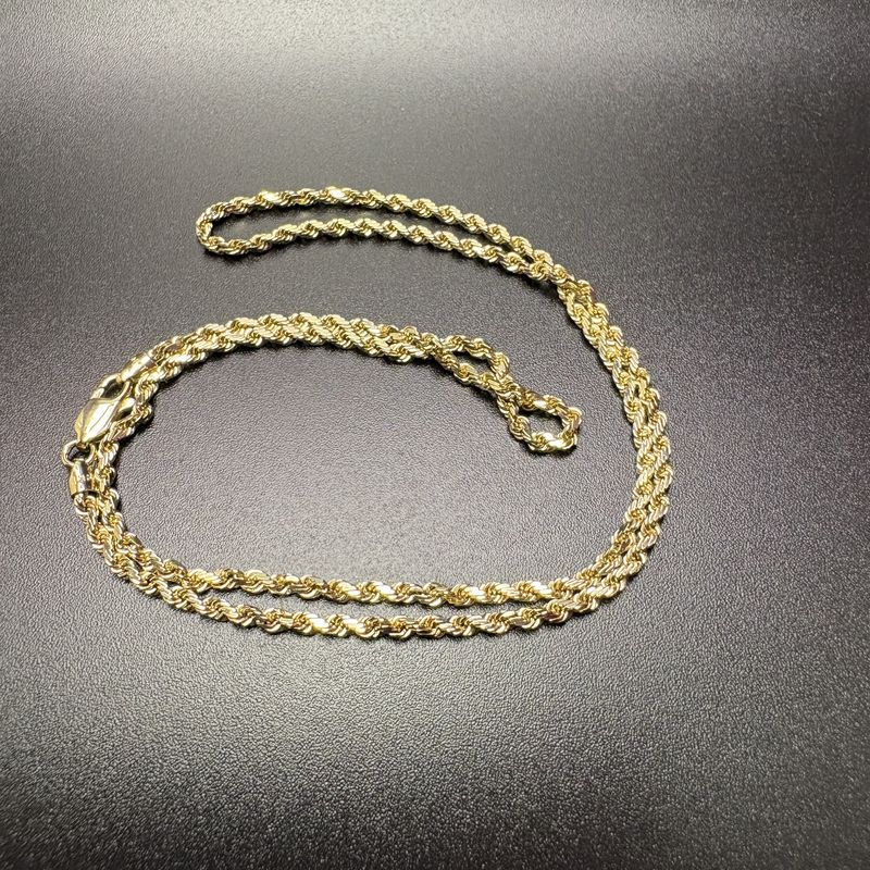 14K 18 INCH 1.85MM ROPE CHAIN