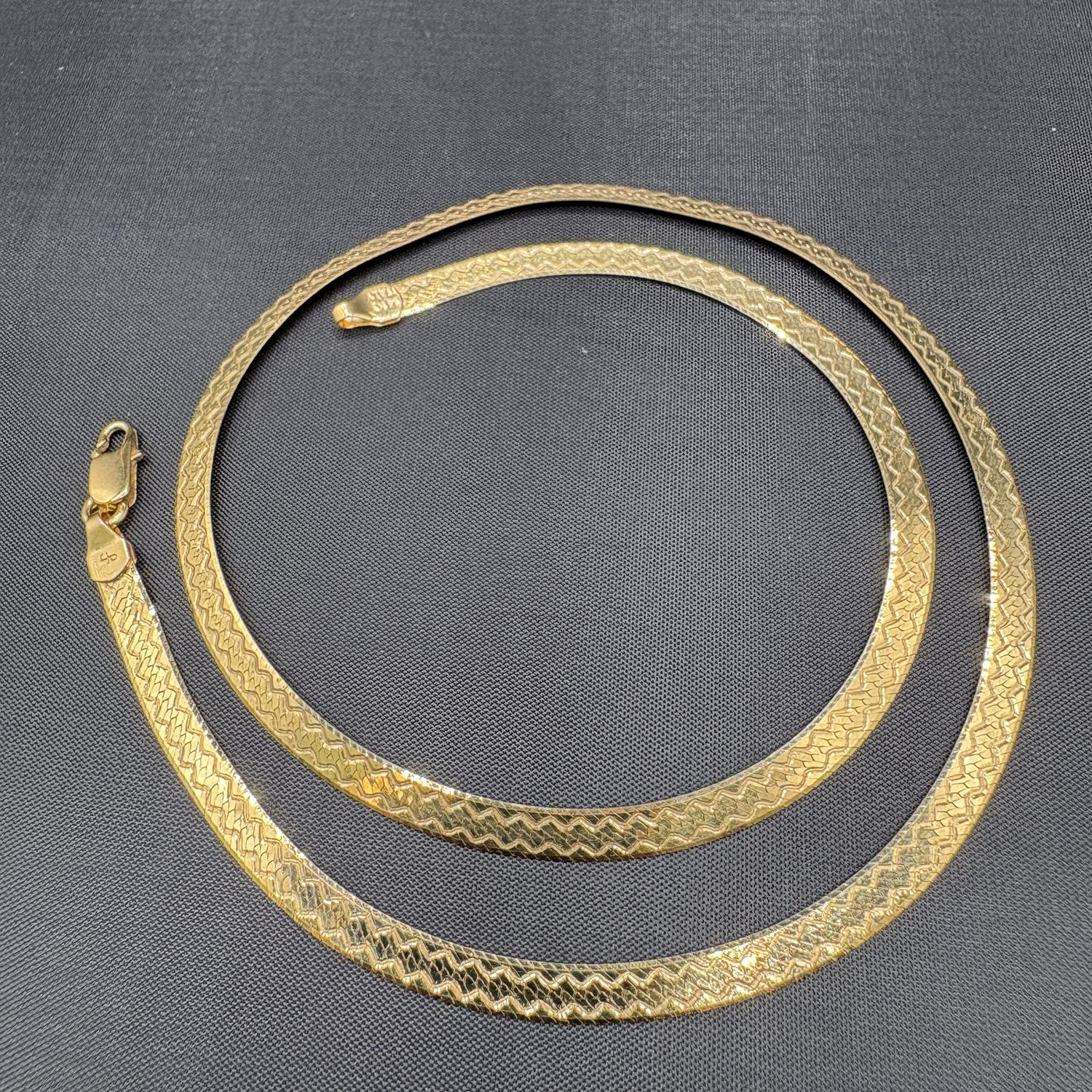 14K 18" REVERISABLE HERRINGBONE CHAIN