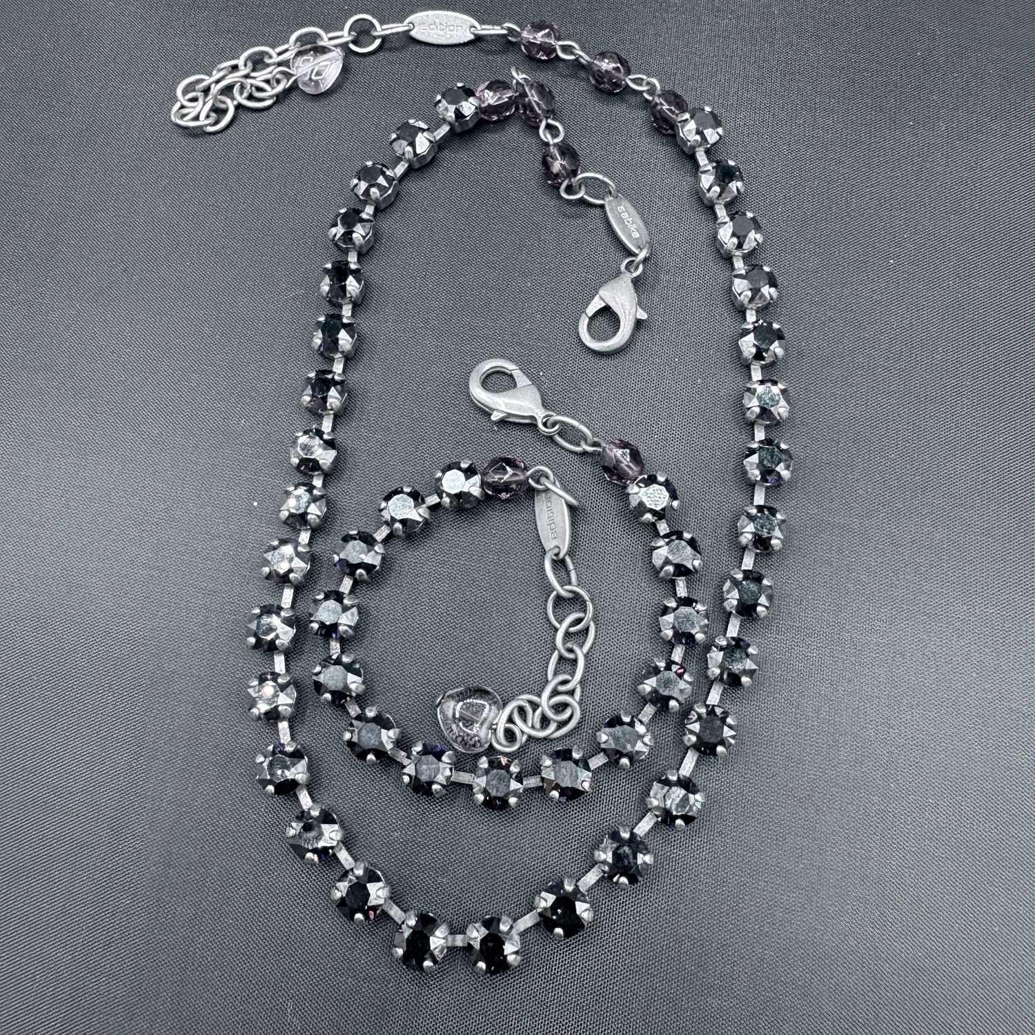 "SABIKA" METALIC PURPLE WITH LIGHT PURPLE BEADS