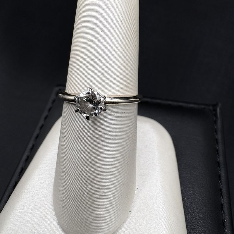 14K APPROX 1/3CTW RBC DIAMOND 6 PRONG TIFFANY SETTING