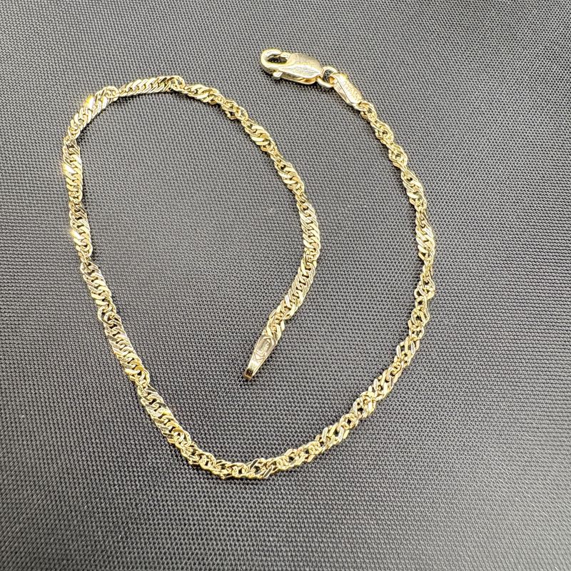 10K SINGAPORE BRACELET 7"
