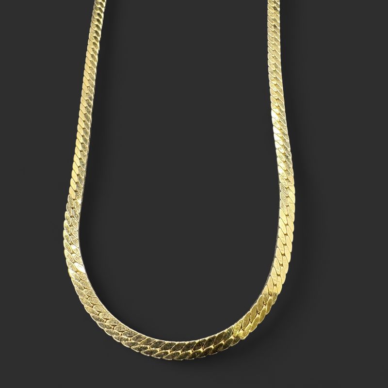 14K  THICK HERRINGBONE  CHAIN, 24 INCH LONG, 2.68MM WIDE, 12.7GRAMS