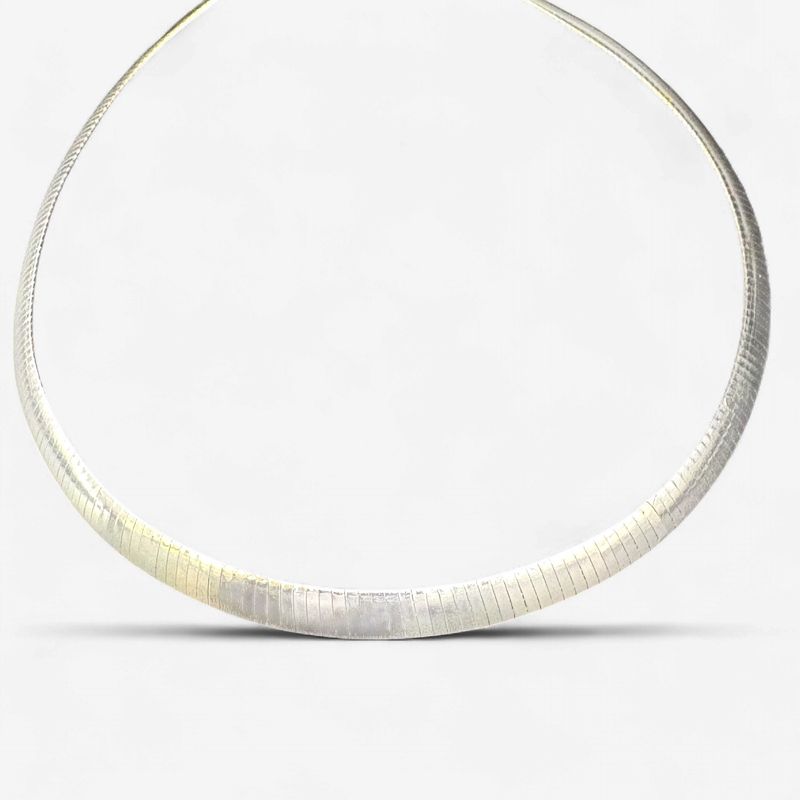 10K REVERSIBLE OMEGA 16" NECKLACE