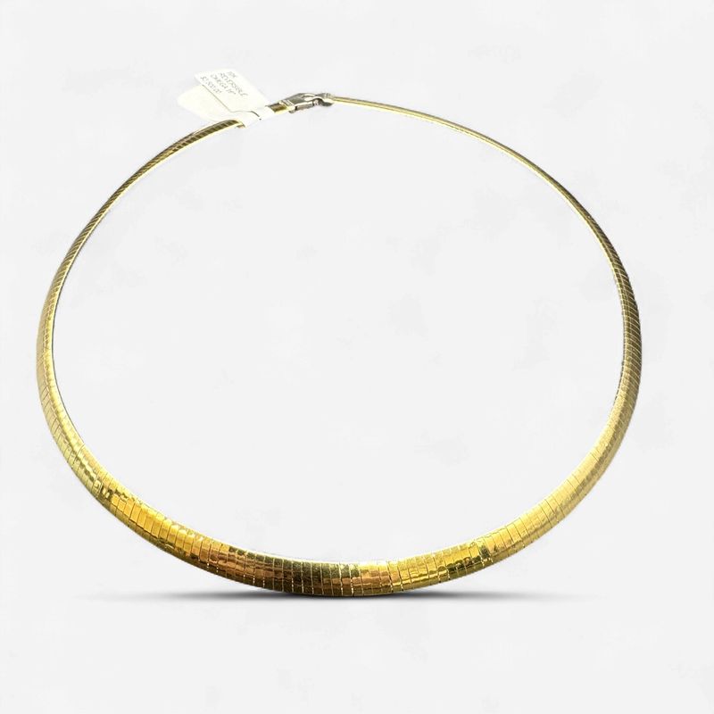 10K REVERSIBLE OMEGA 16" NECKLACE