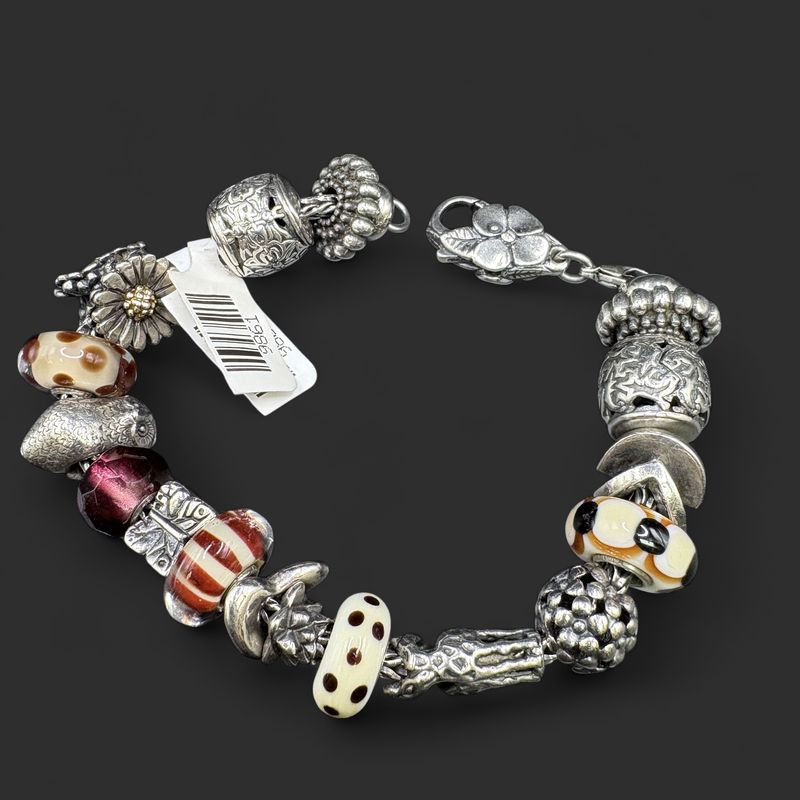 STERLING SILVER CHARM BRACELET BY TROLL