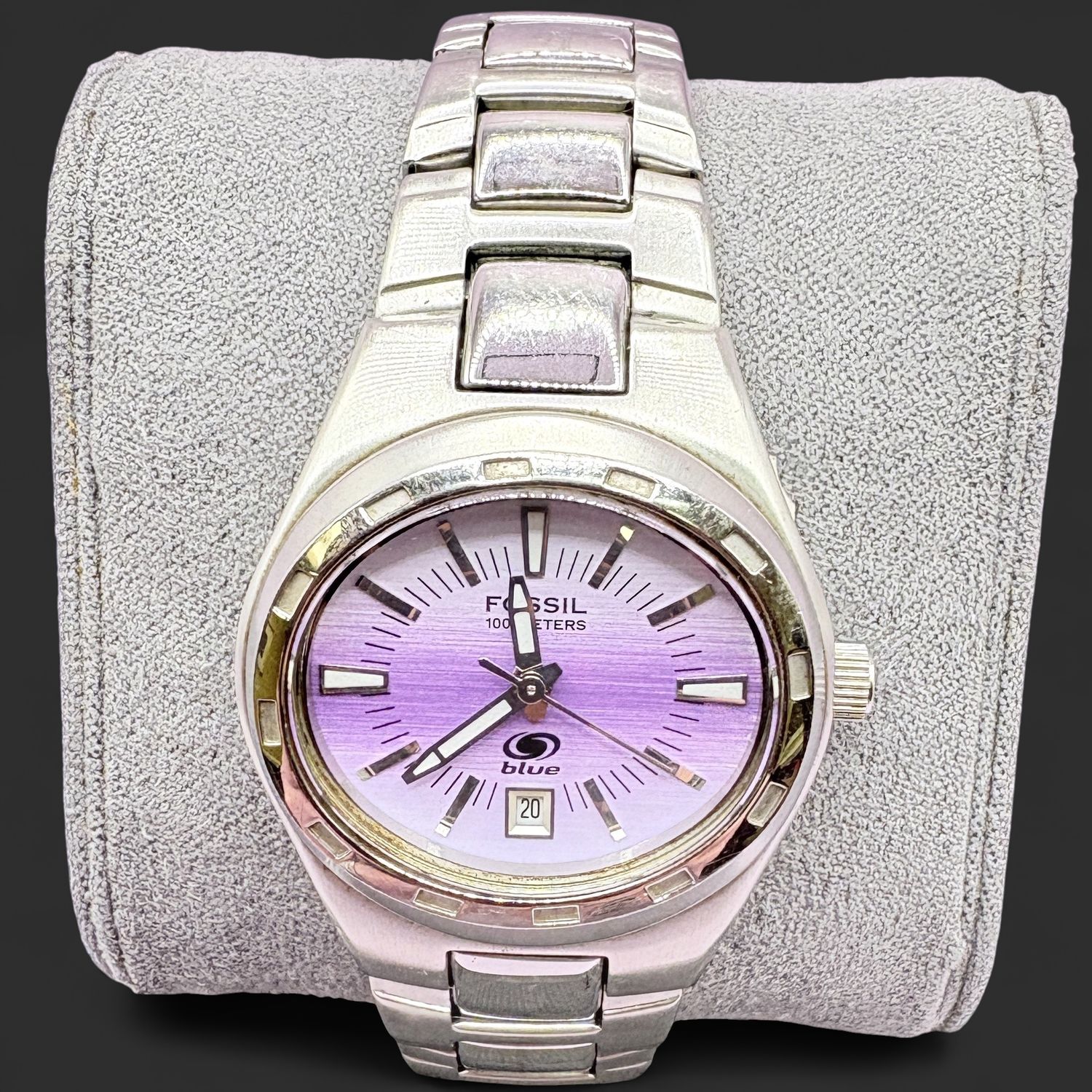 WOMAN'S WATCH PURPLE FACE BY FOSSIL