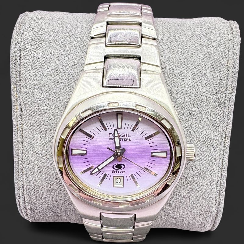 WOMAN'S WATCH PURPLE FACE BY FOSSIL
