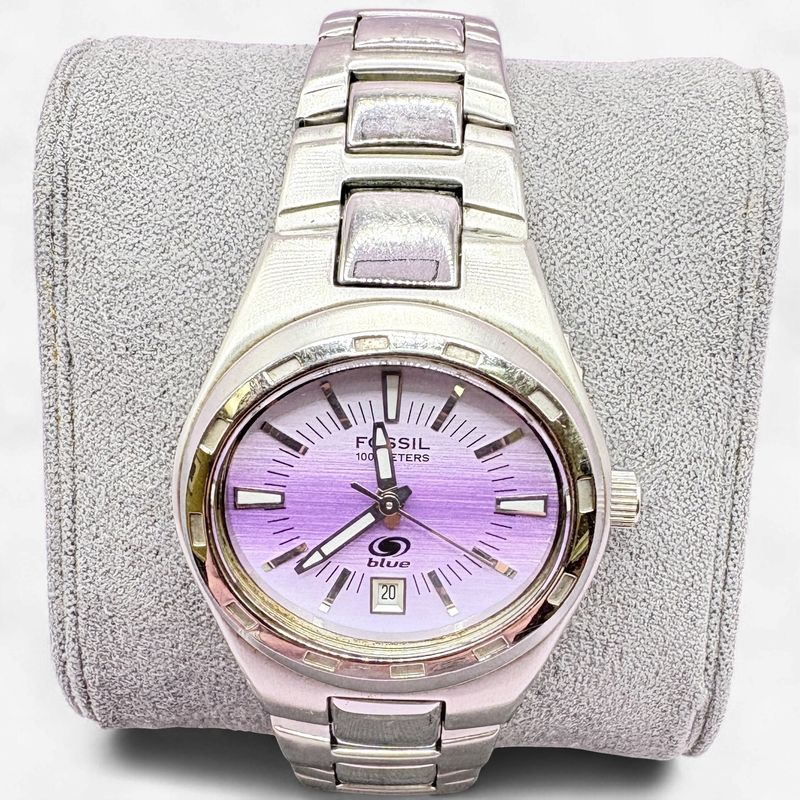 WOMAN'S WATCH PURPLE FACE BY FOSSIL