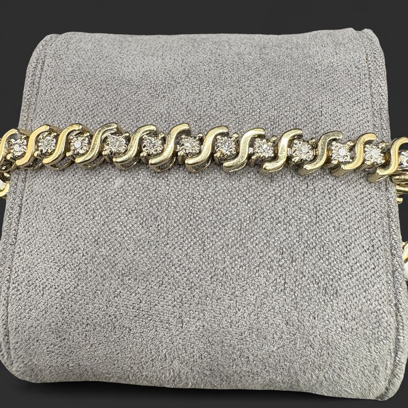 10K S-LINK DIAMOND TENNIS BRACELET