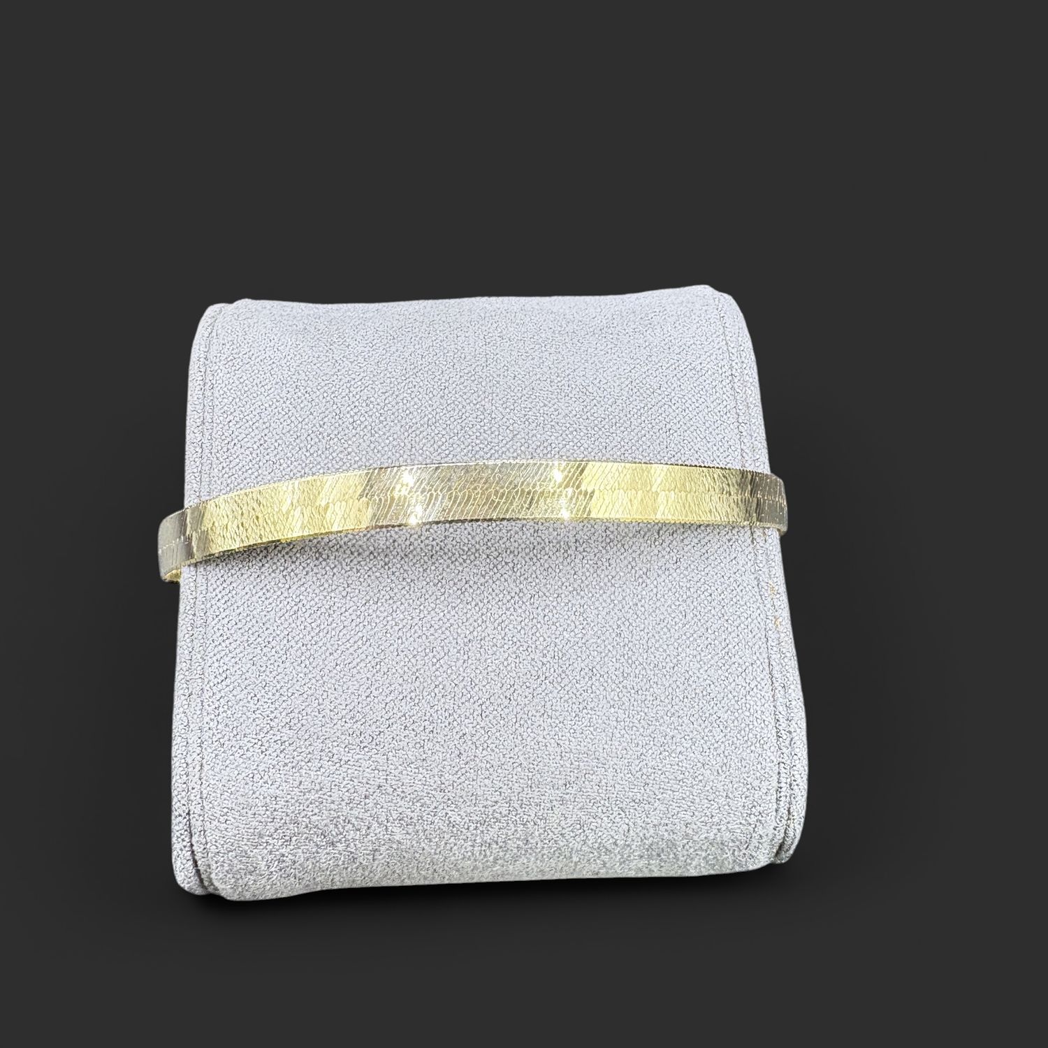 14K 7MM WIDE HERRING BONE BRACELET 7"