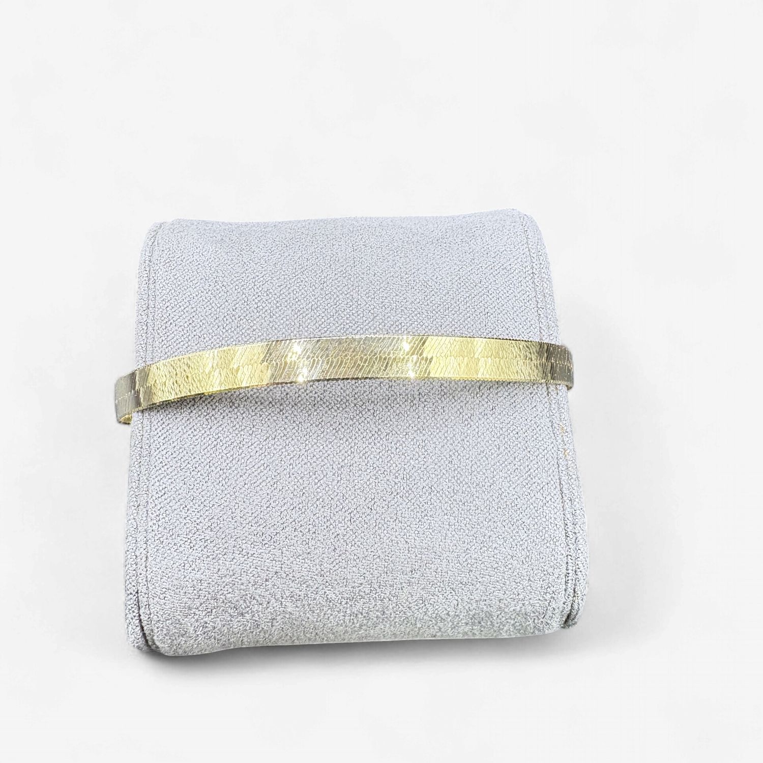 14K 7MM WIDE HERRING BONE BRACELET 7"