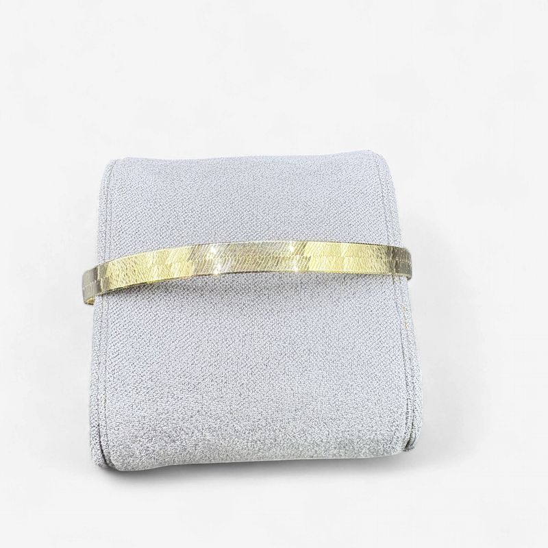 14K 7MM WIDE HERRING BONE BRACELET 7"