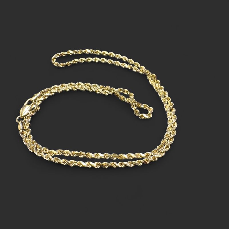 14K 18 INCH 1.85MM ROPE CHAIN
