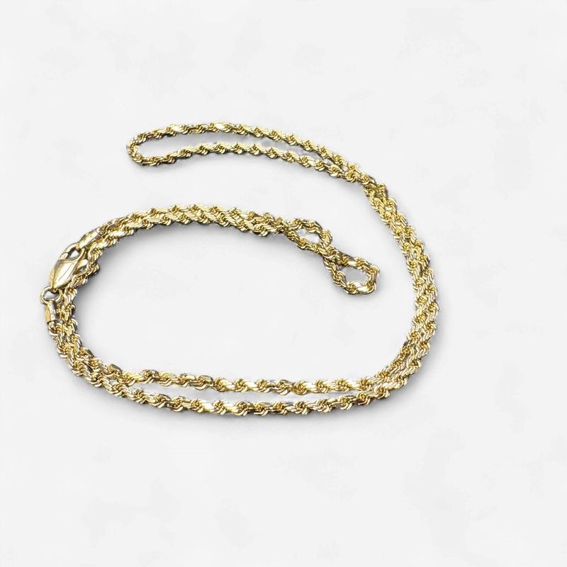 14K 18 INCH 1.85MM ROPE CHAIN