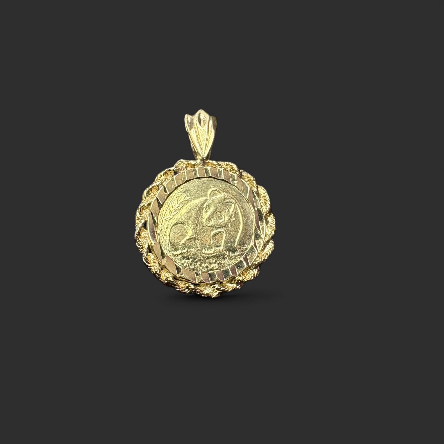 10K REPLICA PANDA COIN PENDANT