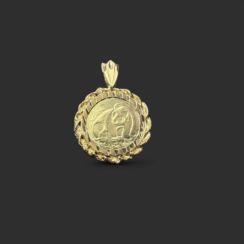 10K REPLICA PANDA COIN PENDANT